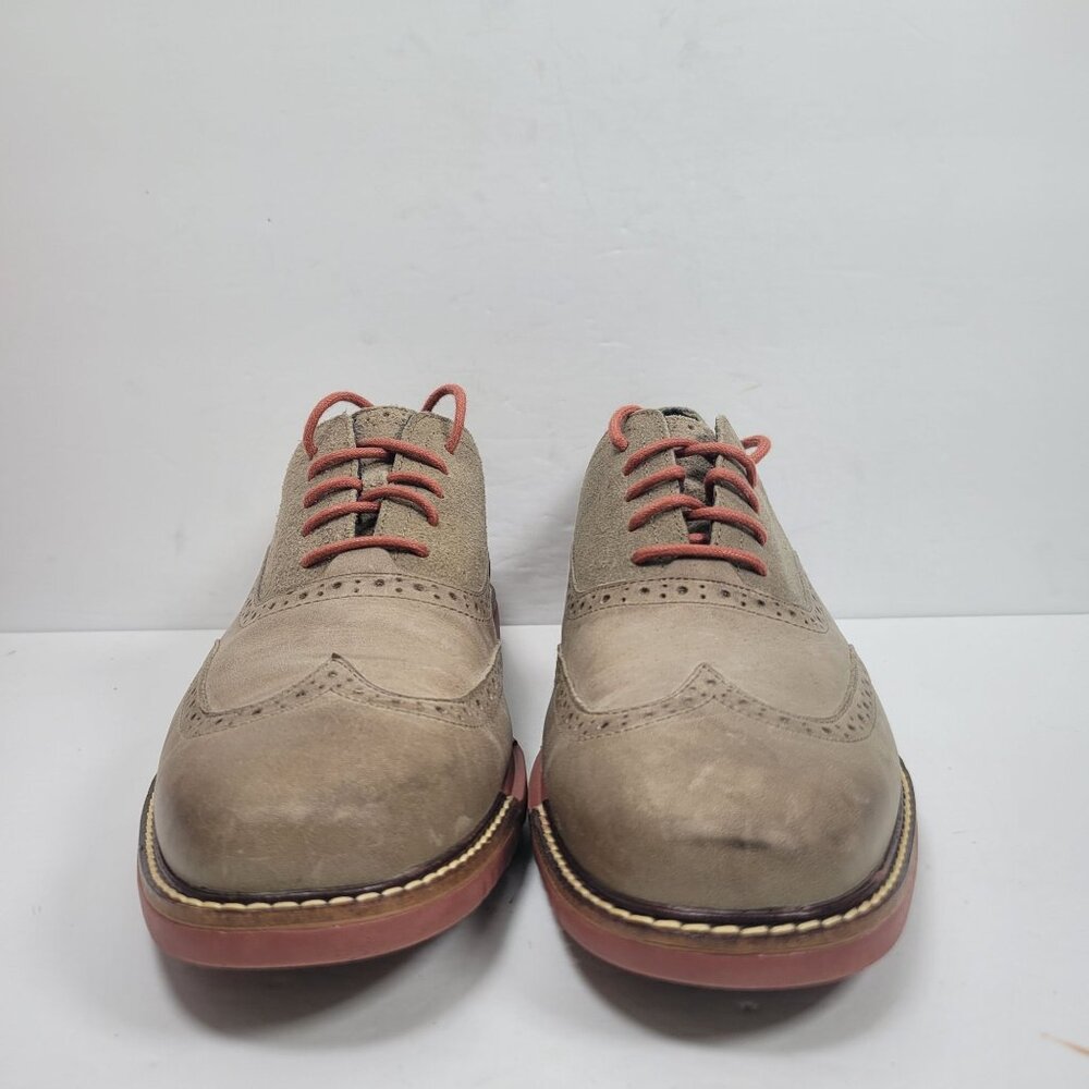 Cole Haan Men's Olive Green Leather & Suede Oxford Shoes C11708 US Size 10.5M - Picture 3 of 8